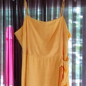 Nine West Spaghetti Strap Faux Wrap Dress